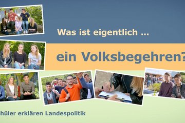 Schüler erklären Landespolitik: Was ist ein Volksbegehren