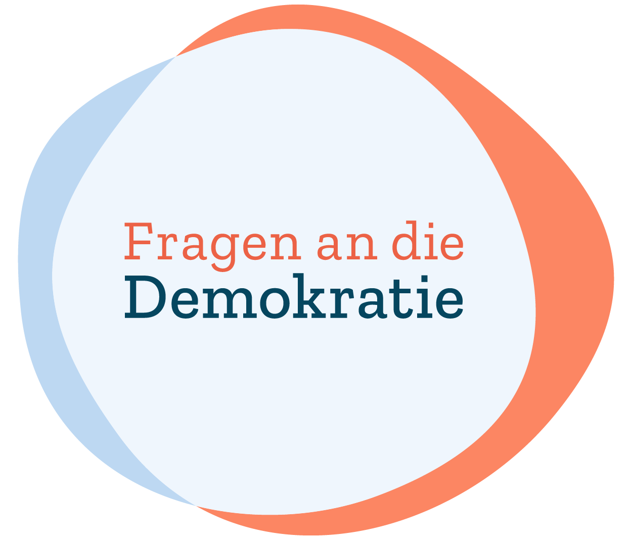 Schriftzug "Fragen an die Demokratie"