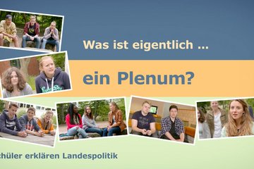 Schüler erklären Landespolitik: Was ist ein Plenum?