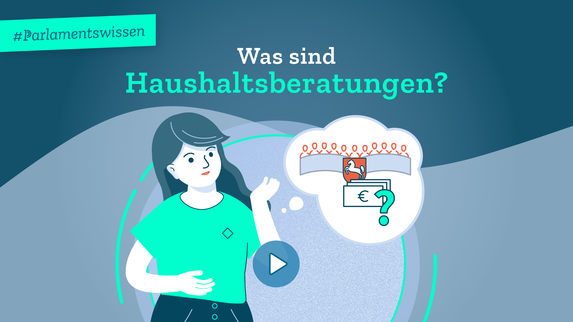 Titelbild mit Text – Reihe: Parlamentswissen, Titel: Was sind Haushaltsberatungen?